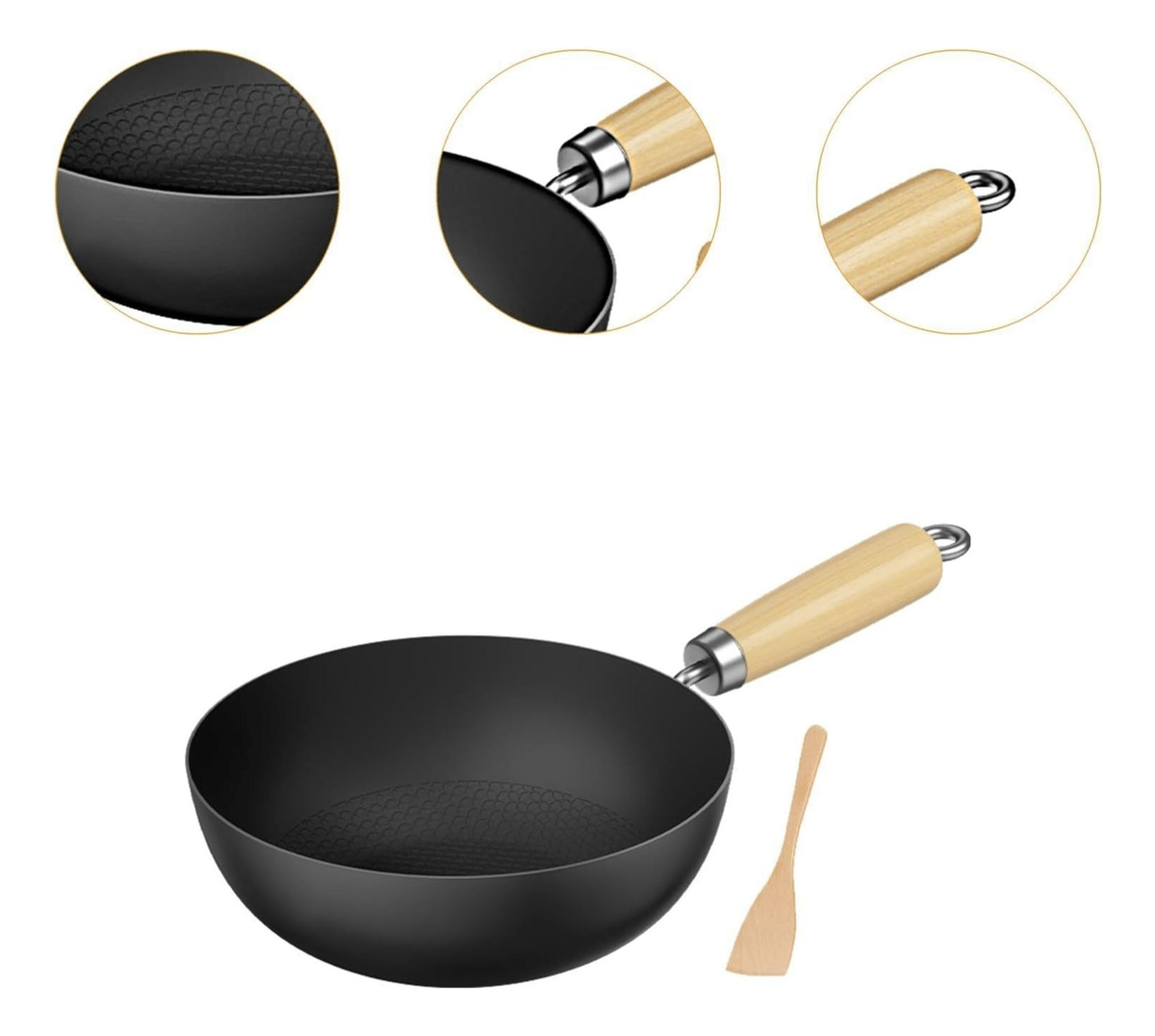 Panela Funda Mini Wok Health 28cm Metal Praticidade