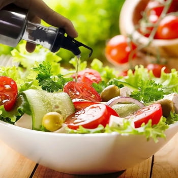 Porta Azeite Vinagre Dosador Vidro Inox Galheteiro 300ml