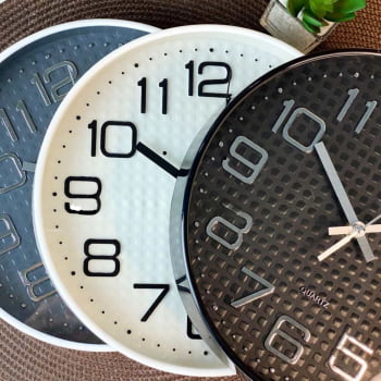 Relógio De Parede Redondo Cozinha Sala Premium 30cm Quartz